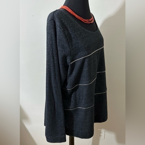 Lane Bryant sz 18 - 20 tunic in a charcoal with a slight tweed With accent - Picture 13 of 16